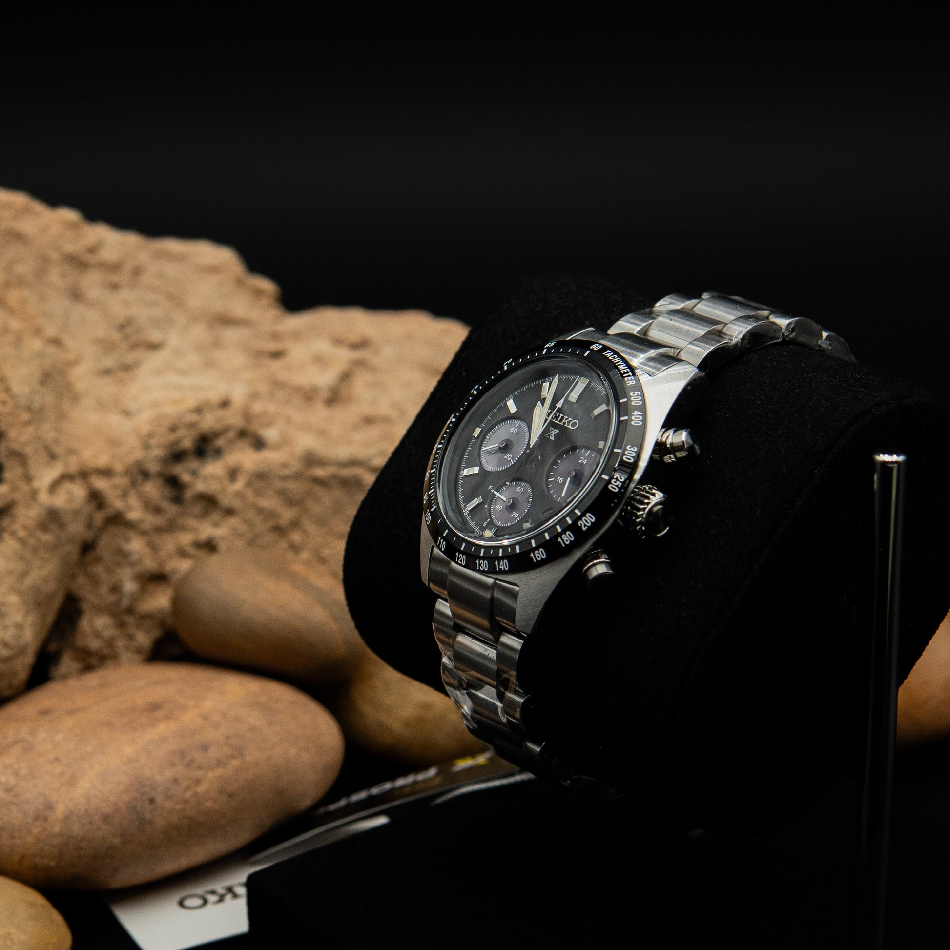 Seiko Prospex Speedtimer Solar Chronograph (Ref. SSC819) – Black Dial