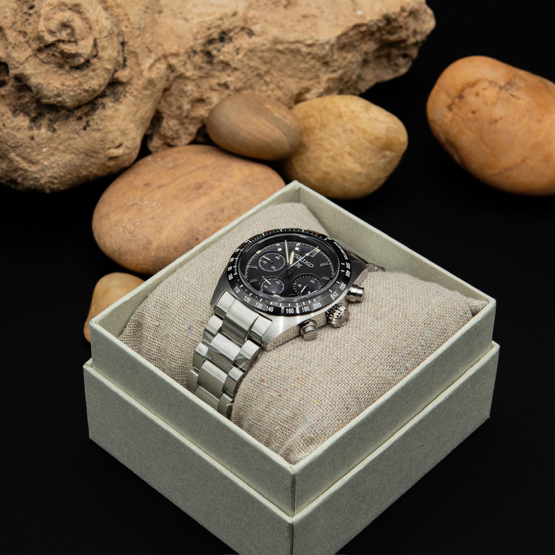 Seiko Prospex Speedtimer Solar Chronograph (Ref. SSC819) – Black Dial