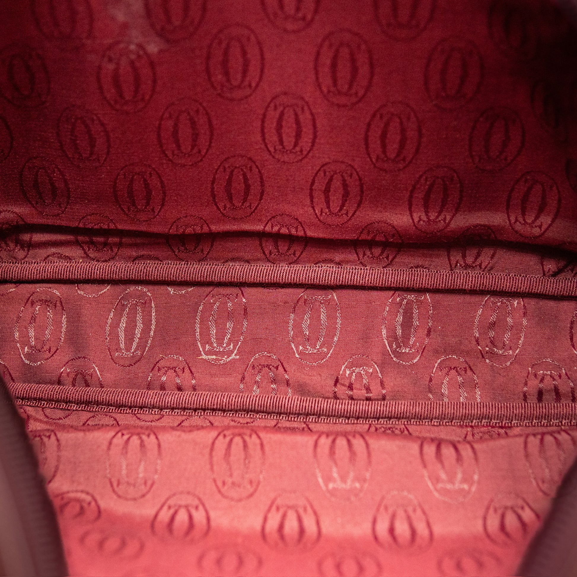 Cartier Must de Cartier Leather Laptop Bag in Burgundy Calfskin from 1998