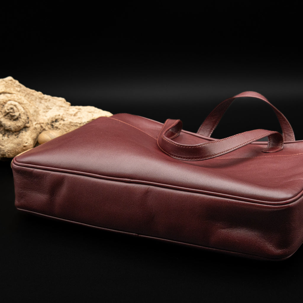 Cartier Must de Cartier Leather Laptop Bag in Burgundy Calfskin from 1998