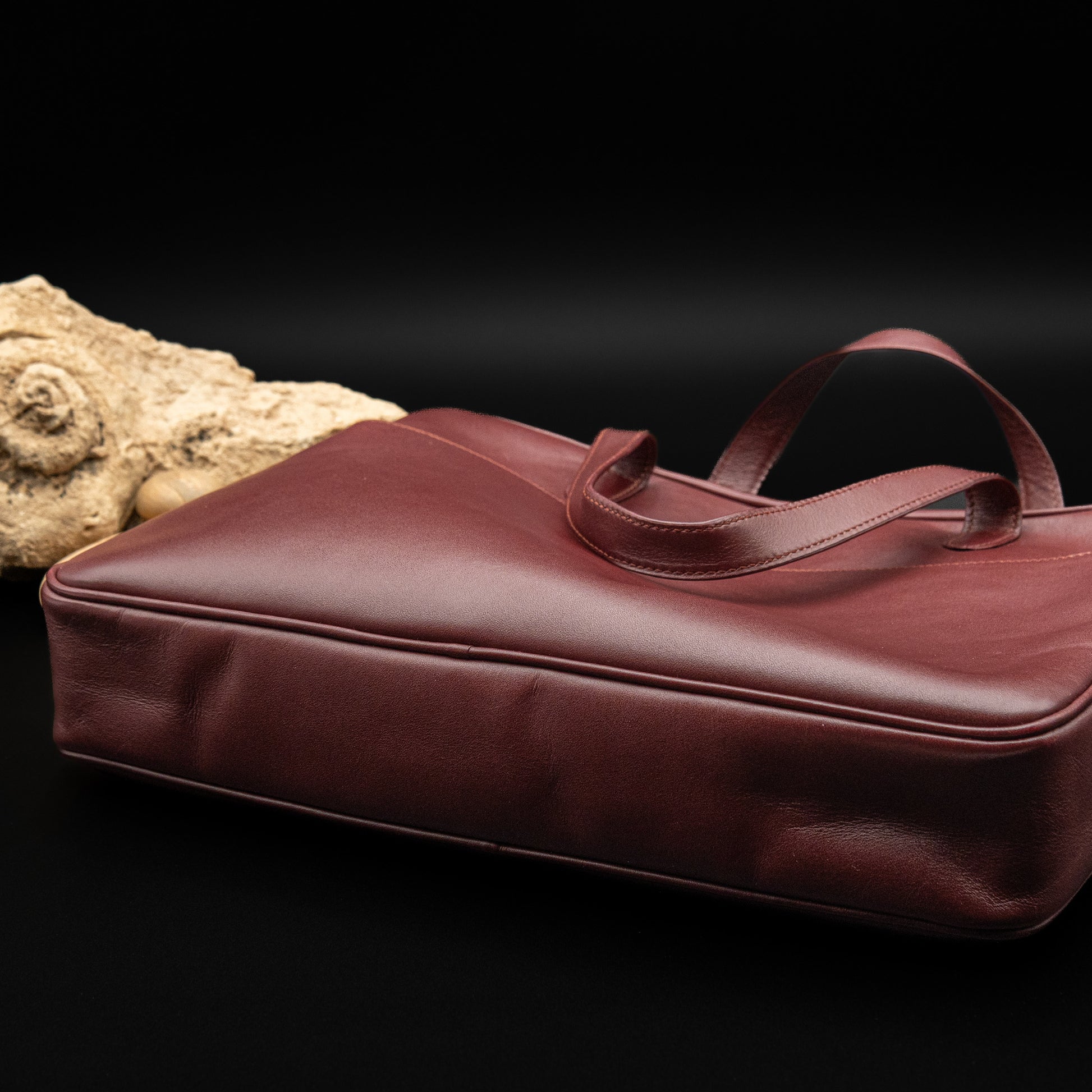 Cartier Must de Cartier Leather Laptop Bag in Burgundy Calfskin from 1998