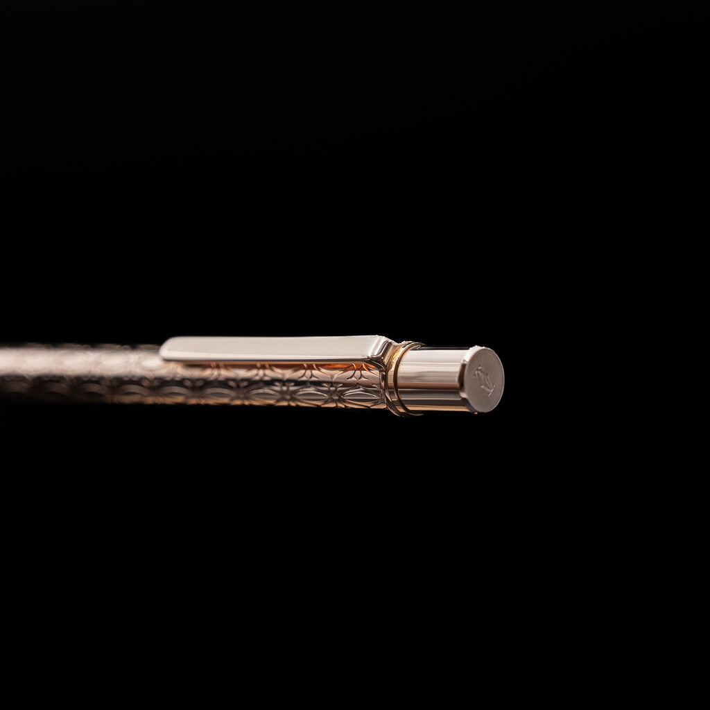 Cartier Must II Ballpoint Pen in Rose Gold Finish with Double C Motif from 2006