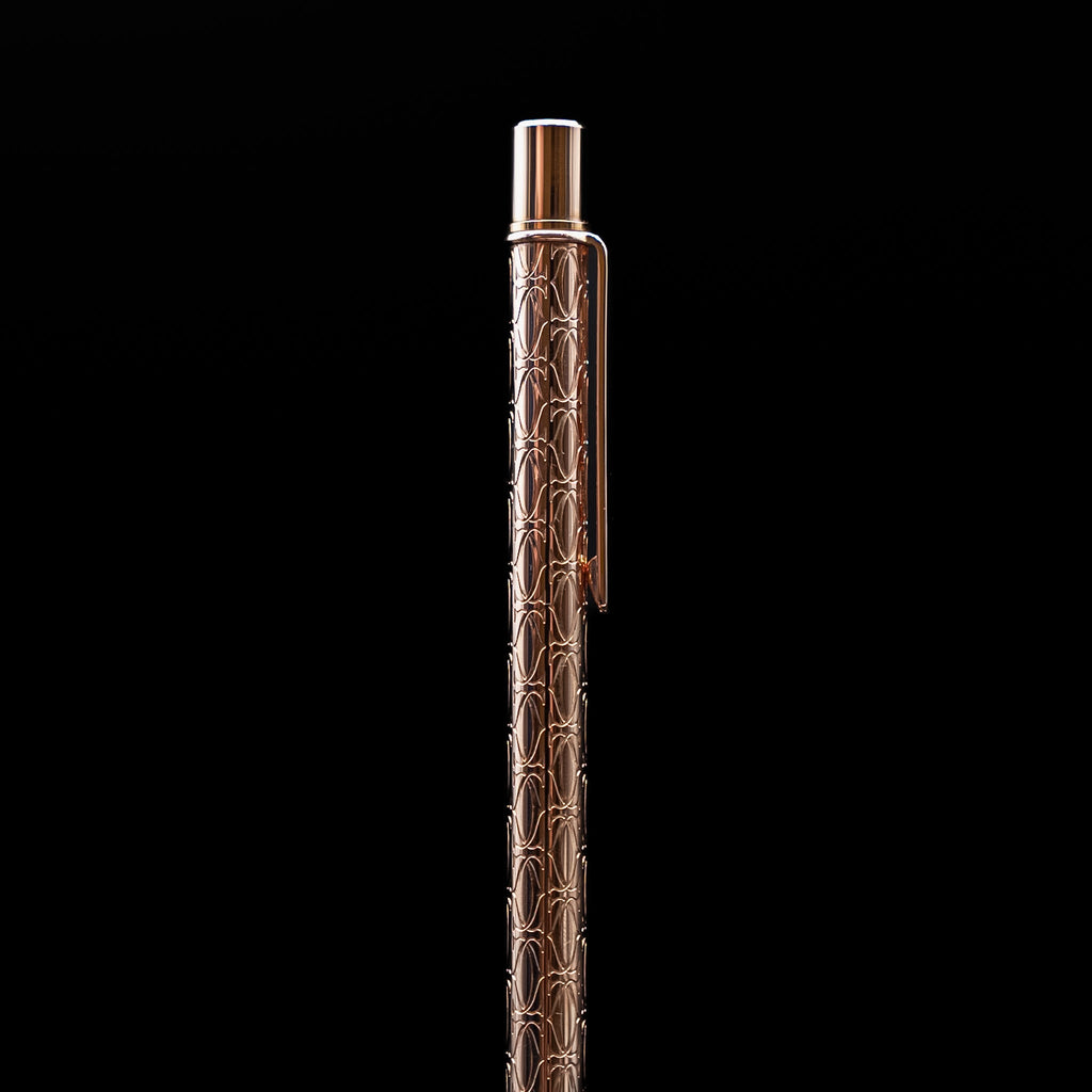Cartier Must II Ballpoint Pen in Rose Gold Finish with Double C Motif from 2006