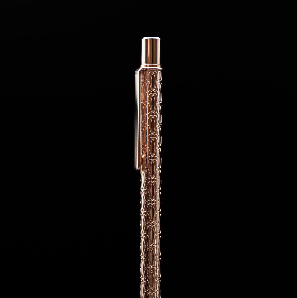 Cartier Must II Ballpoint Pen in Rose Gold Finish with Double C Motif from 2006