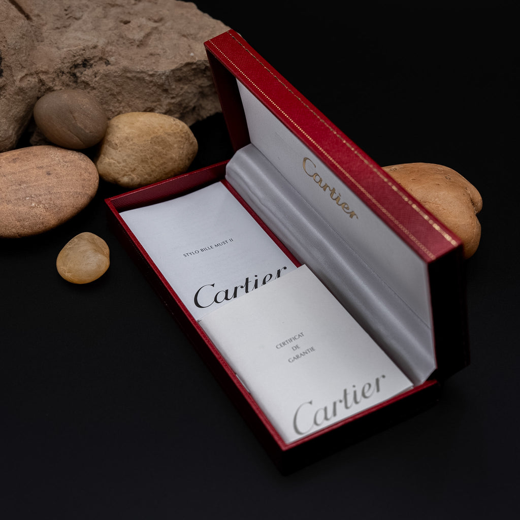 Cartier Must II Ballpoint Pen in Rose Gold Finish with Double C Motif from 2006