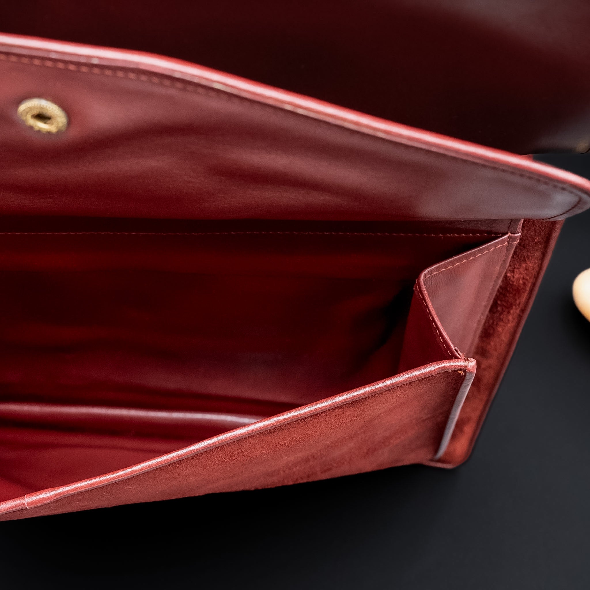 Cartier Must de Cartier Suede Clutch in Bordeaux Leather from the 1970's