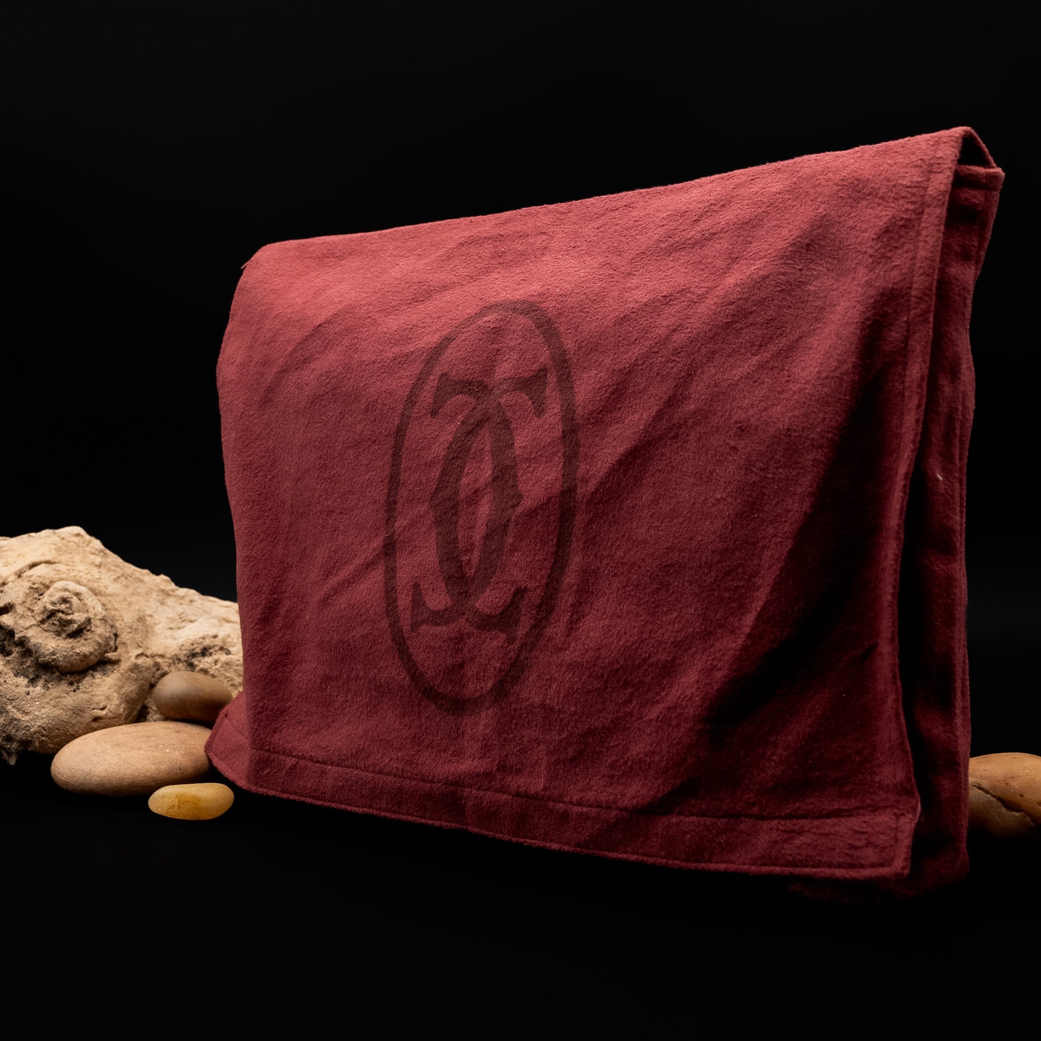 Cartier Must de Cartier Suede Clutch in Bordeaux Leather from the 1970's
