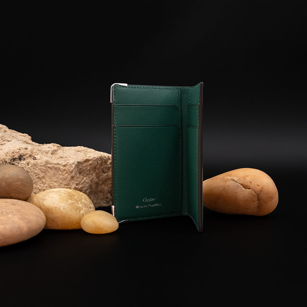 Cartier Must de Cartier Limited Edition 4 Credit Card Holder in Peacock Green Calfskin (Ref. L3001547)