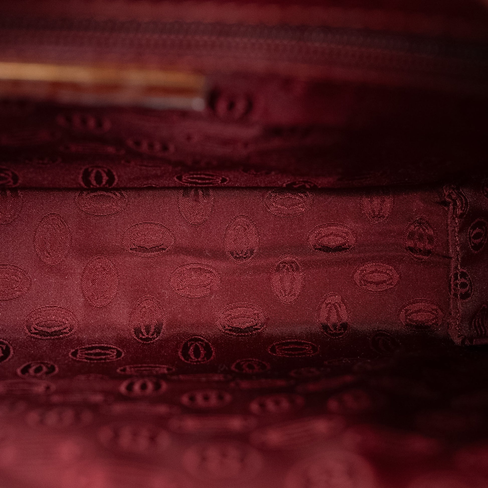 Cartier Must de Cartier Bordeaux Leather Clutch Bag from the 1990's