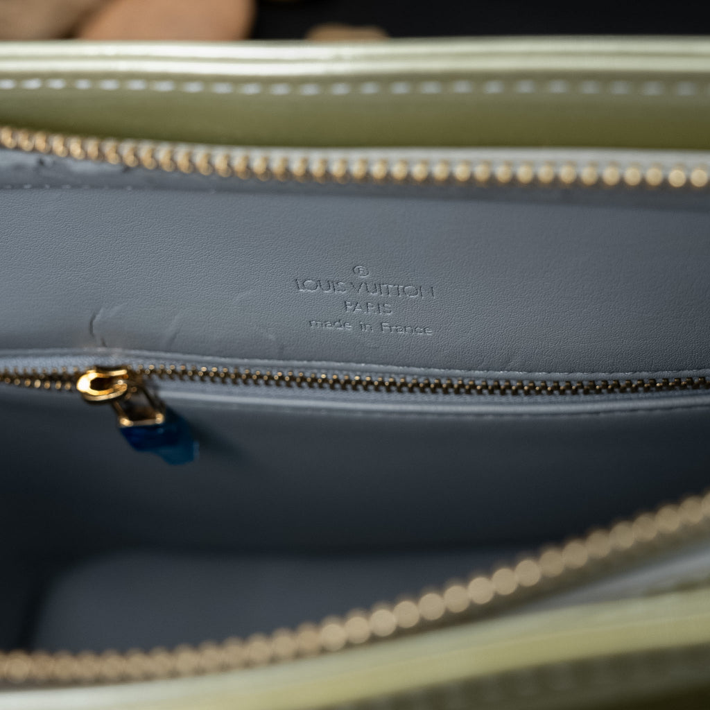 Louis Vuitton Monogram Houston Handbag in Vert Olive Vernis Leather from 2001