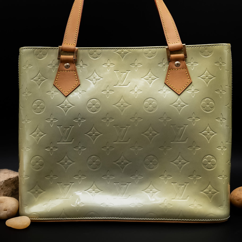 Louis Vuitton Monogram Houston Handbag in Vert Olive Vernis Leather from 2001