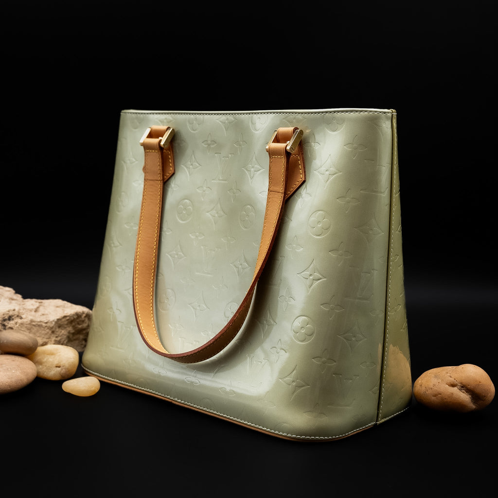Louis Vuitton Monogram Houston Handbag in Vert Olive Vernis Leather from 2001