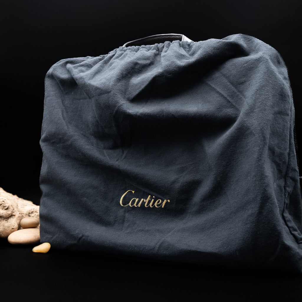 Cartier Pasha de Cartier Document Holder in Chocolate Brown Grained Calfskin Leather from the 2000's