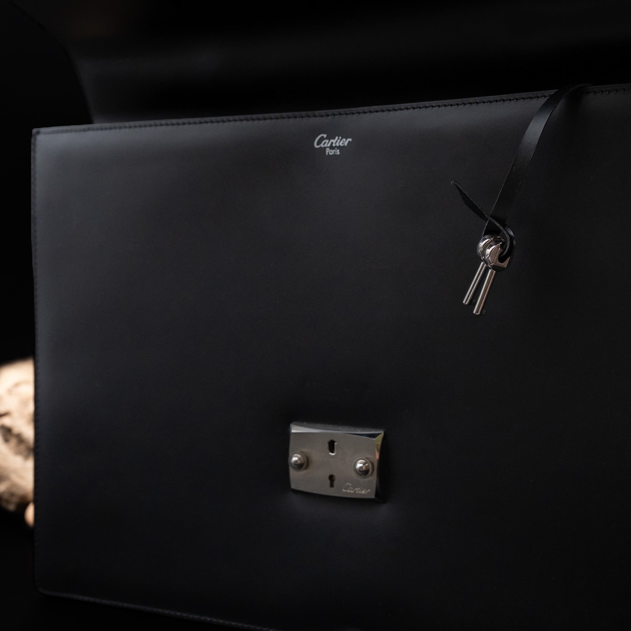 Cartier Pasha de Cartier Briefcase in Smooth Black Leather