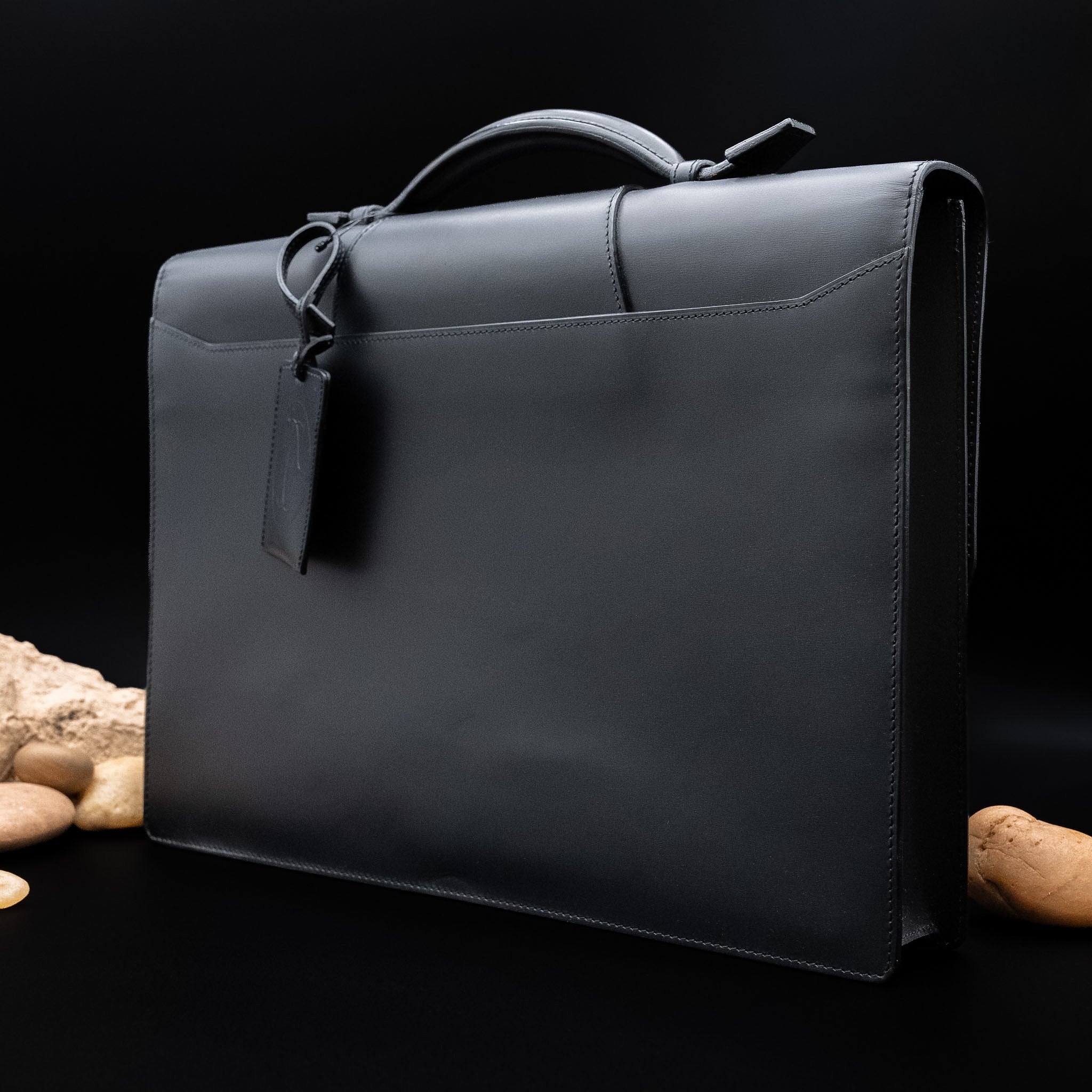 Cartier Pasha de Cartier Briefcase in Smooth Black Leather