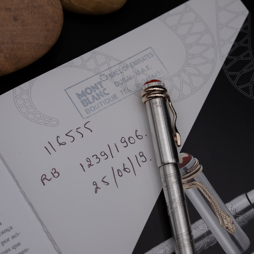 Montblanc Heritage Collection Rouge et Noir Solitaire Serpent Limited Edition 1906 Rollerball Pen (1239/1906)