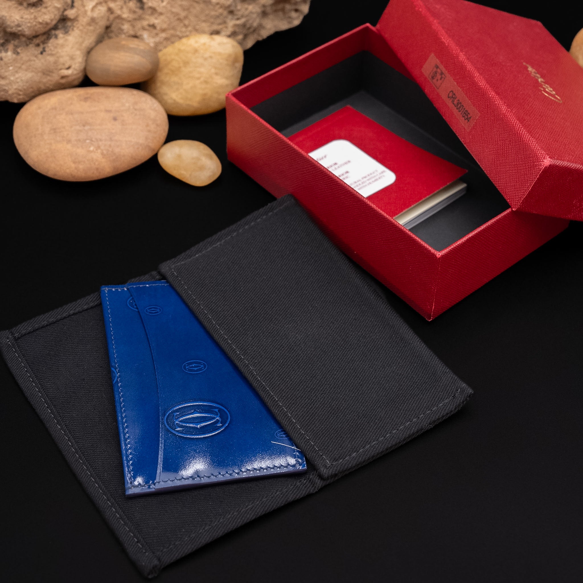 Cartier Happy Birthday Midnight Blue Card Holder in Calfskin Leather