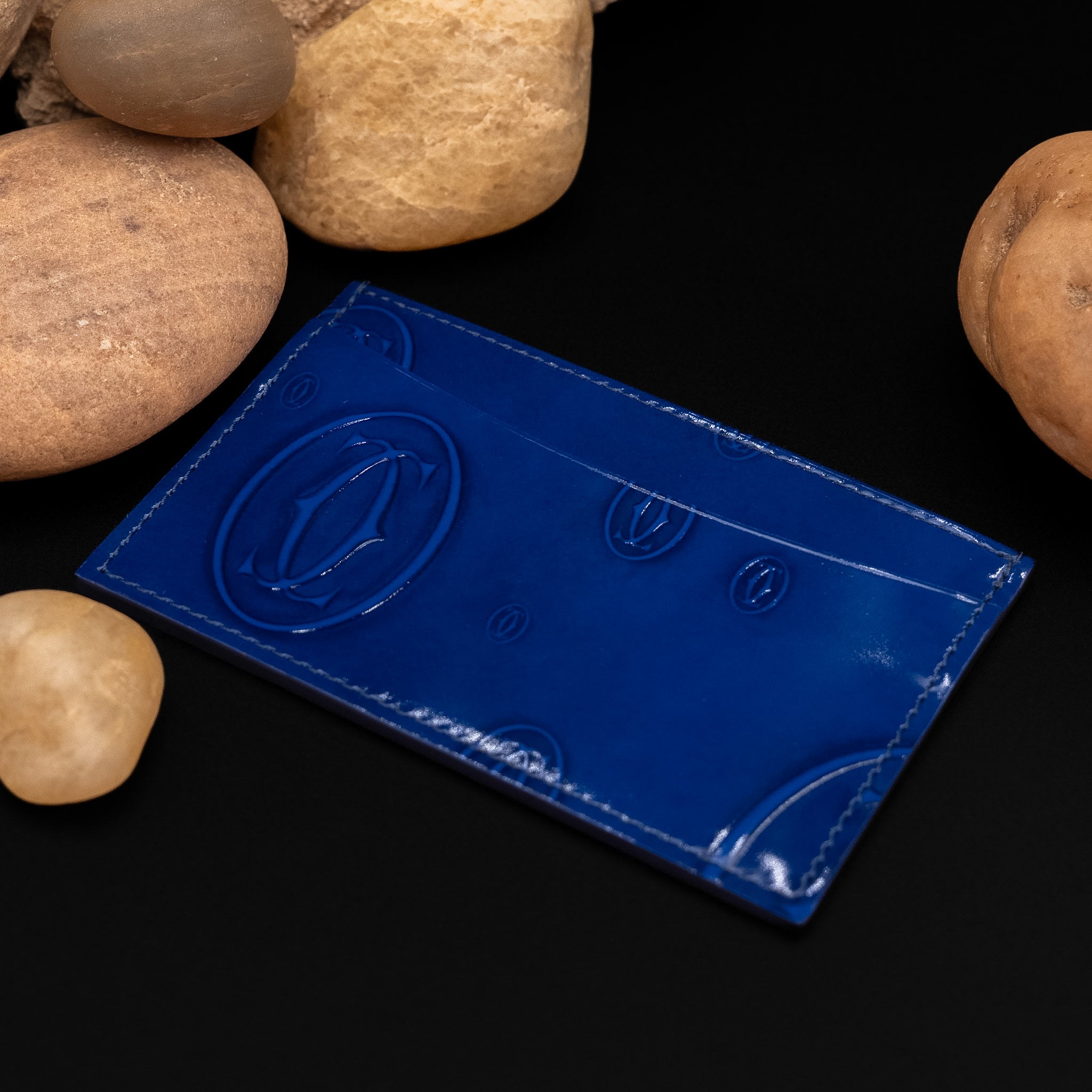 Cartier Happy Birthday Midnight Blue Card Holder in Calfskin Leather