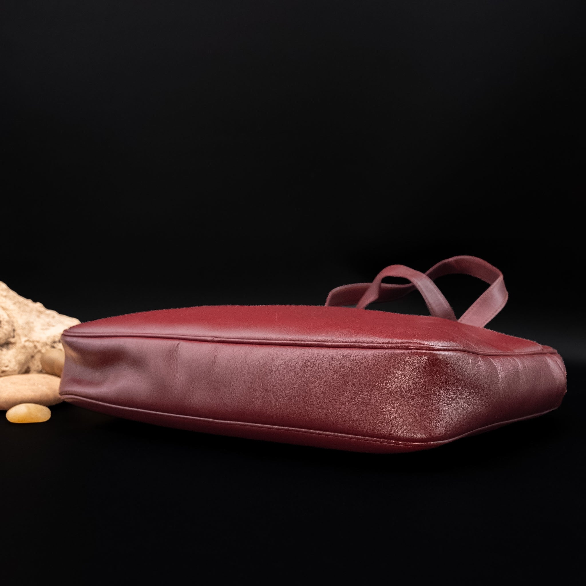 Cartier Must de Cartier Leather Laptop Bag in Burgundy Calfskin from the 1990s