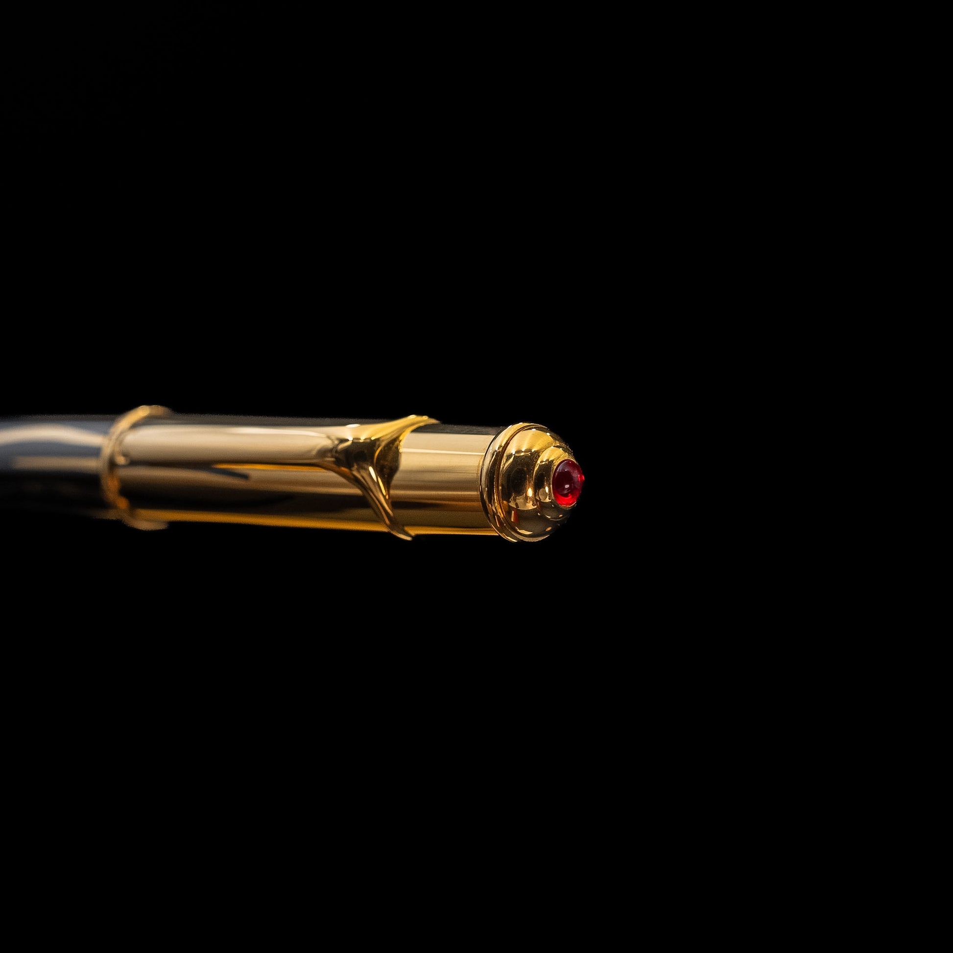 Cartier Diabolo de Cartier "Flame" Mini Ballpoint Pen in Black Composite & Gold-Plated Finish from 2002